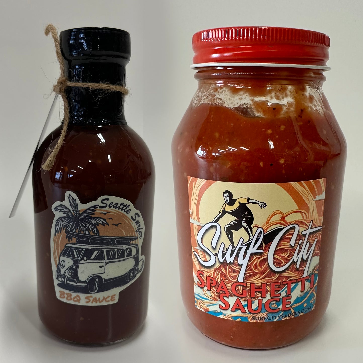 Surf City Spaghetti Sauce AND BBQ Sauce Combo Pack (1 of each)